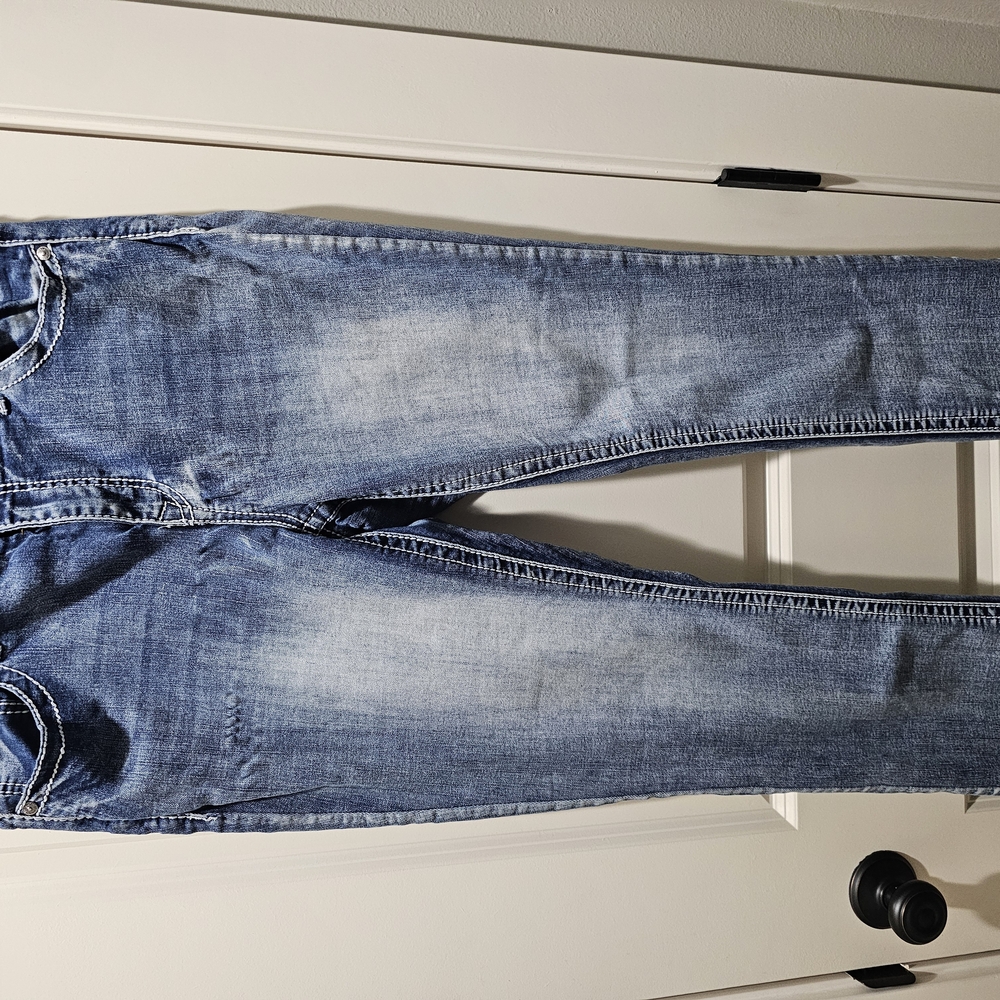TRUE ROCK Blue Boot Cut Jeans with Vintage Wash
